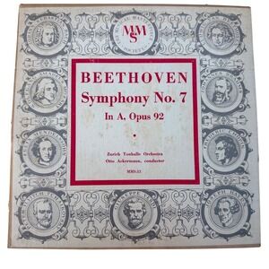 Beethoven Symphony No 7 Zurich Tonhalle Orchestra Otto Ackermann Vinyl MMS-33
